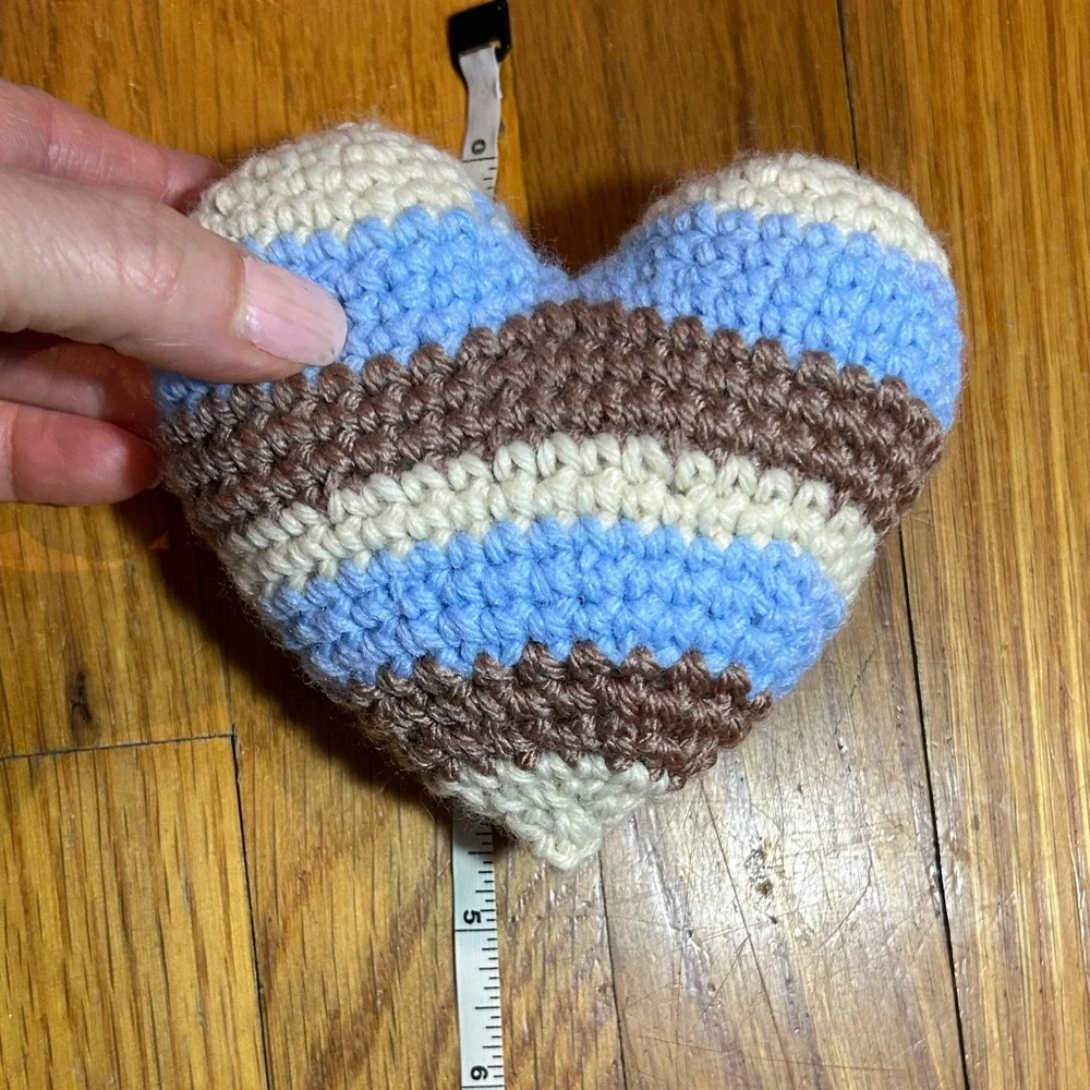 Crochet Flower Pillow and Heart Set